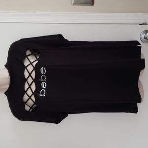 NWT bebe Cutout Crisscross Lattice Top Size XL